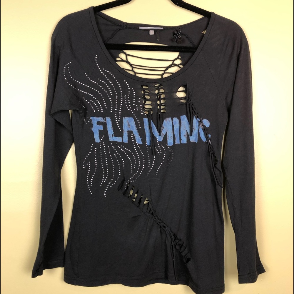 Anama long sleeve destroyed top. Size S
